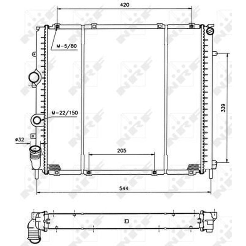 NRF Engine Radiator 58209