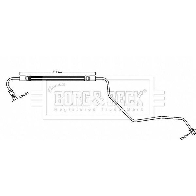 Borg & Beck Brake Hydraulic Hose Line Rear BBH8539