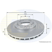 Comline 2 x Vented Front Brake Discs ADC0367V