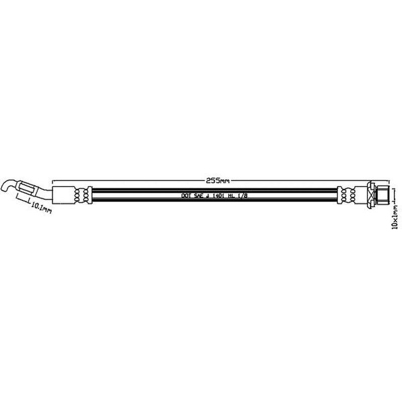 Abtex Brake Hydraulic Hose Line Rear ABH1228