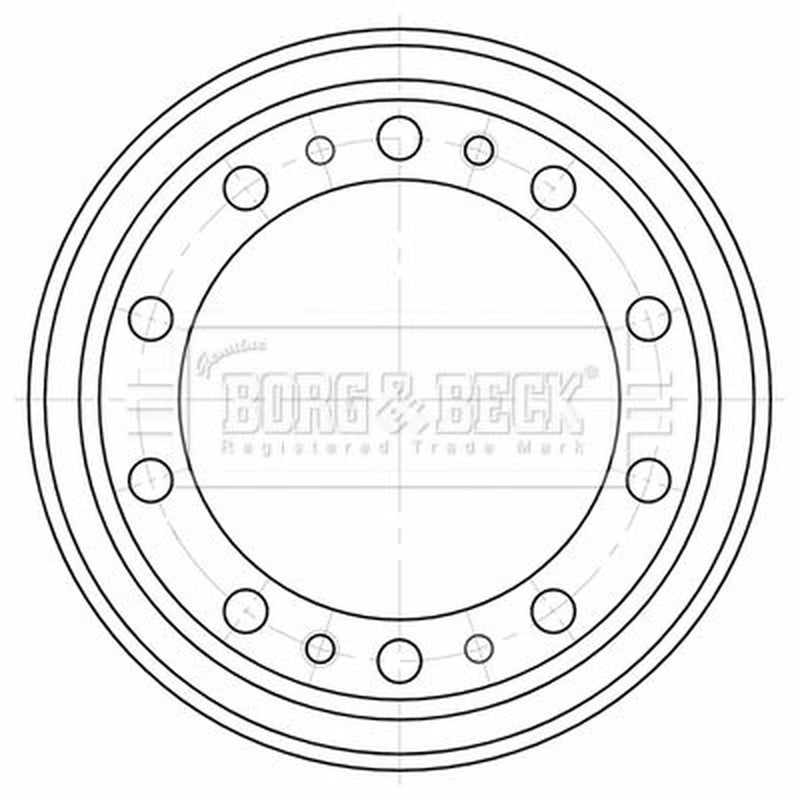Borg & Beck Brake Drum Assembly Front BBR32573