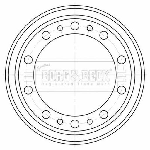 Borg & Beck Brake Drum Assembly Front BBR32573