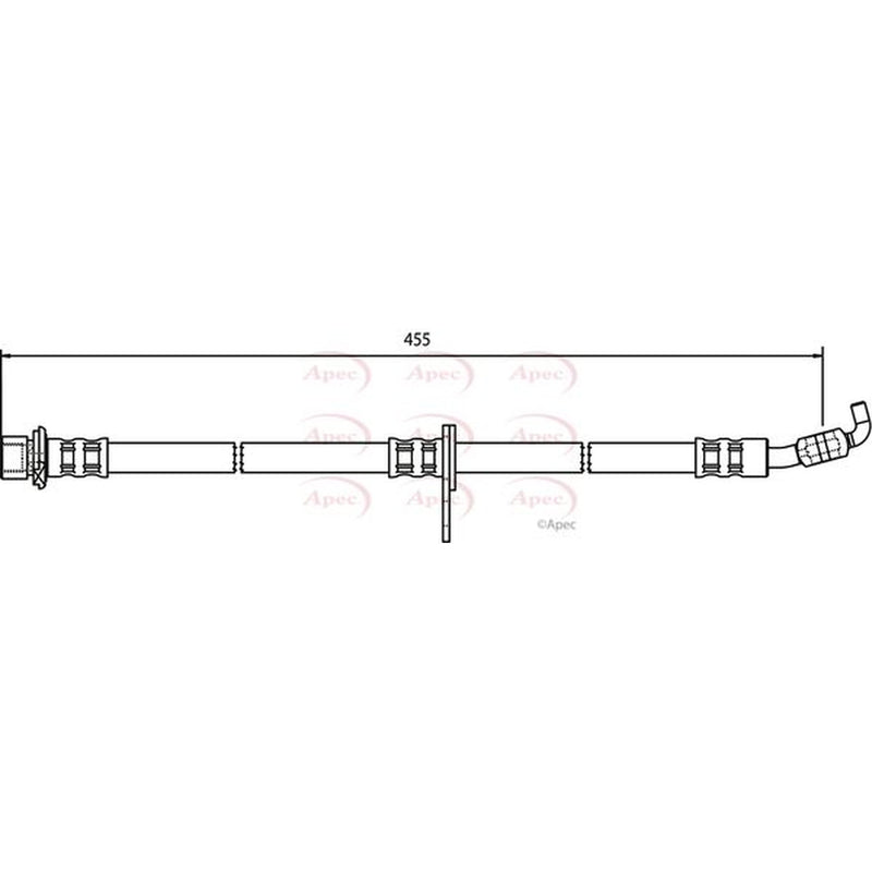 Apec Brake Hydraulic Hose Line Front Left HOS3532