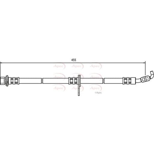 Apec Brake Hydraulic Hose Line Front Left HOS3532