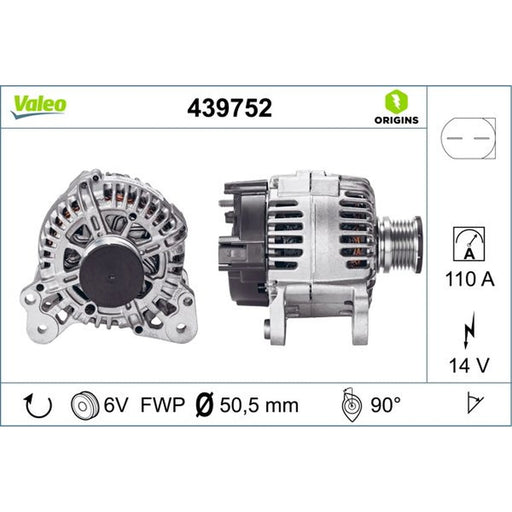 Valeo Car Alternator 12V 439752