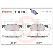 Brembo 4 x Front Brake Pad Set P36035