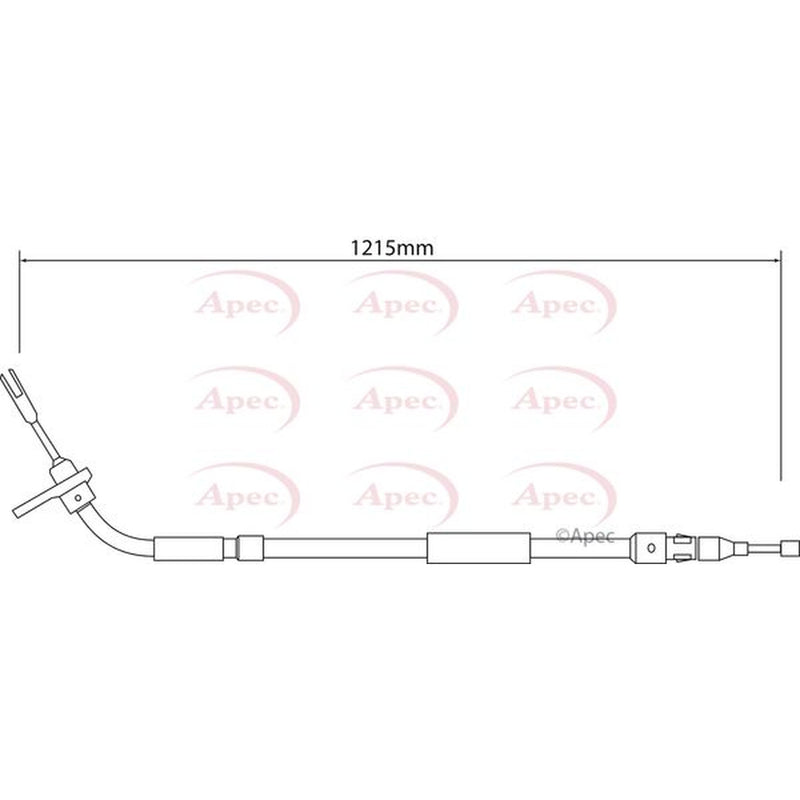 Apec Handbrake Cable Right Rear CAB1550