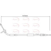 Apec Handbrake Cable Right Rear CAB1550