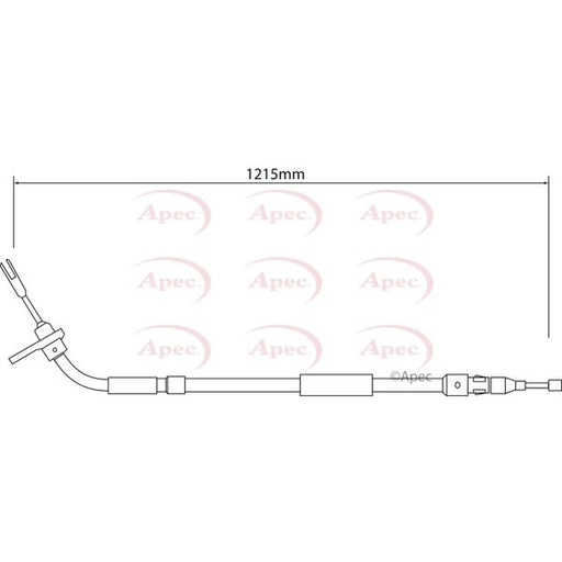Apec Handbrake Cable Right Rear CAB1550