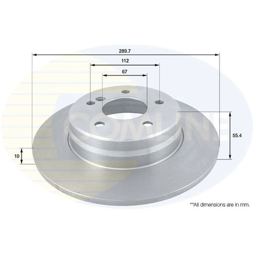 Comline 2 x Solid Rear Brake Discs ADC1635