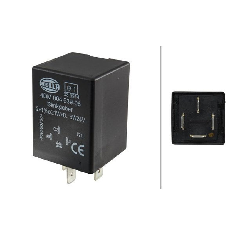 Hella Indicator Flasher Relay 4DM 004 639-061