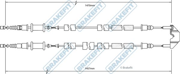 Apec Handbrake Cable Left Rear fits Vauxhall Corsa 2006-2014 1.7