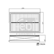 Febi Engine Air Filter 176224