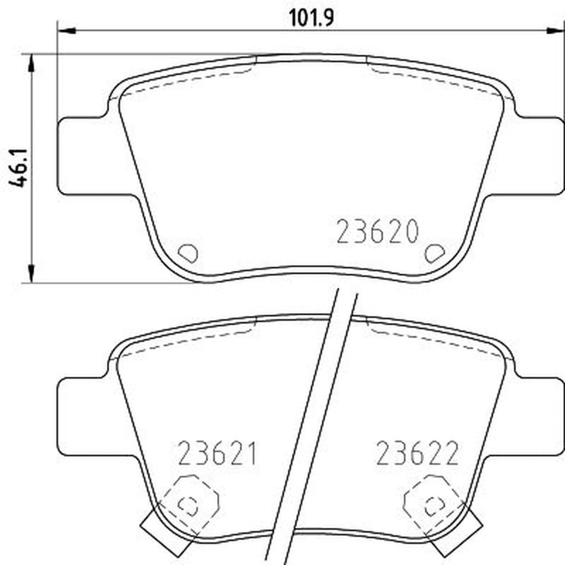 Mintex Rear Brake Pad Set MDB2546