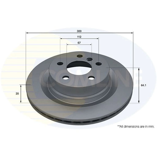 Comline 2 x Internally Vented Rear Brake Discs ADC5054V