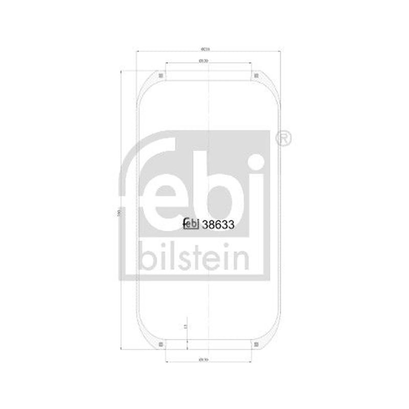 Febi Air Suspension Bellow 130mm Rear 38633