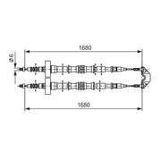 Bosch Handbrake Cable Centre 1 987 477 528