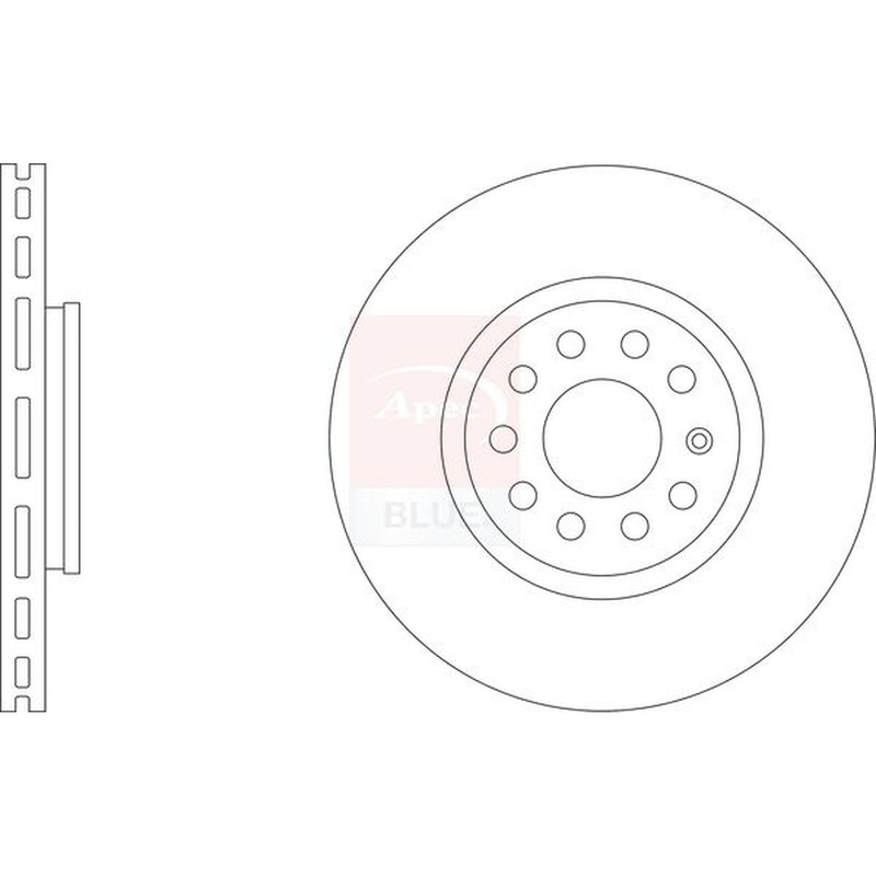 Apec 2 x Vented Front Brake Discs SDK6269