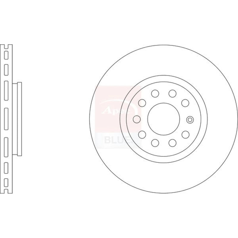 Apec 2 x Vented Front Brake Discs SDK6269