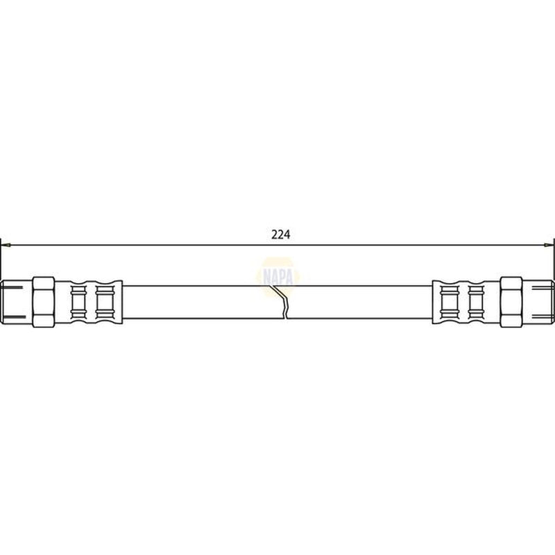 NAPA Brake Hydraulic Hose Line Rear NBH1111