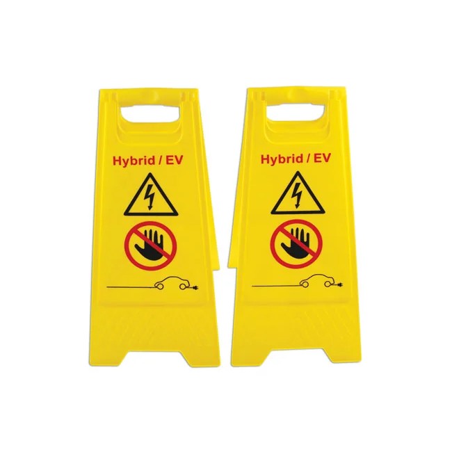 Laser Tools Hybrid/EV Floor Warning Signs 2pc - PL