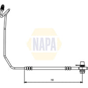 NAPA Brake Hydraulic Hose Line Rear Right NBH1130