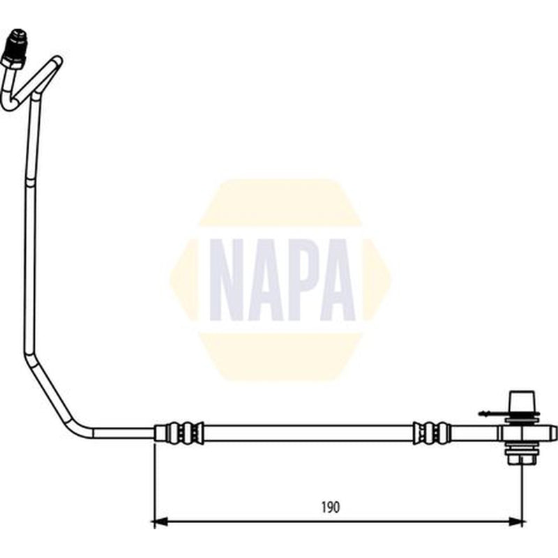 NAPA Brake Hydraulic Hose Line Rear Right NBH1130