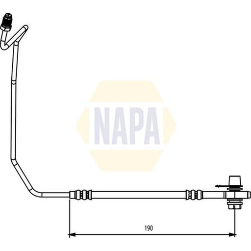 NAPA Brake Hydraulic Hose Line Rear Right NBH1130