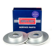 Borg & Beck 2 x Solid Rear Brake Discs BBD4001