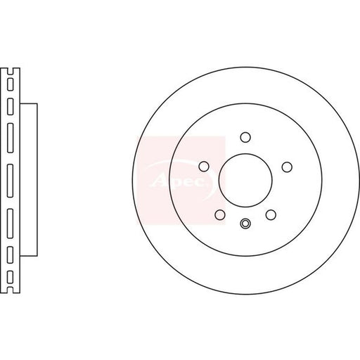 Apec 2 x Vented Rear Brake Discs DSK2748
