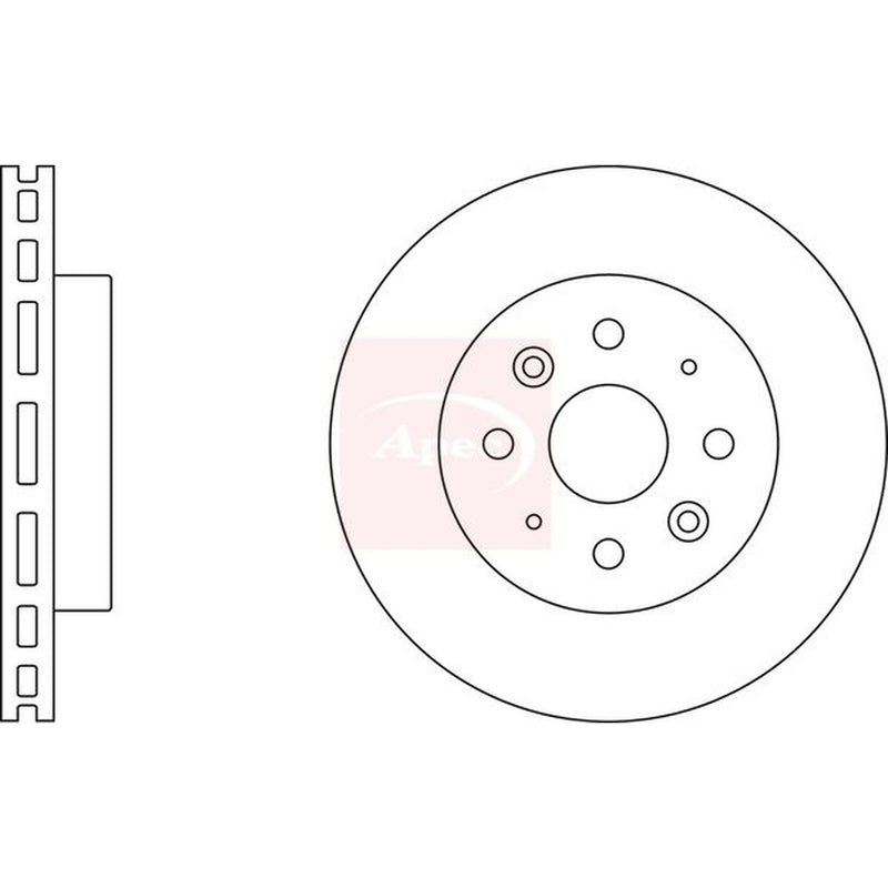 Apec 2 x Vented Front Brake Discs DSK2440