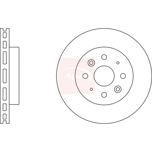 Apec 2 x Vented Front Brake Discs DSK2440