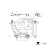 Febi Control/Trailing Arm Front Right 181391