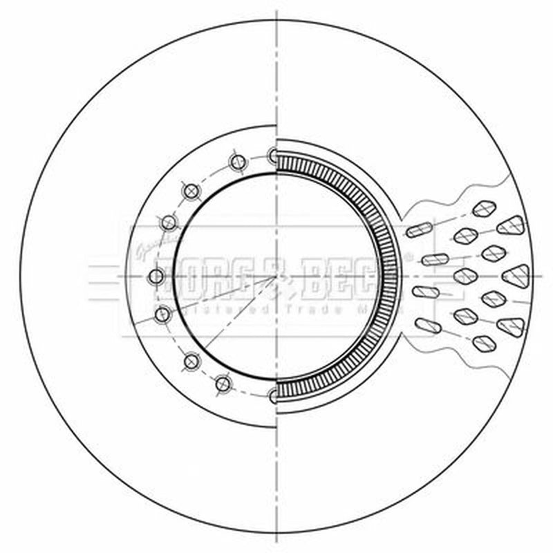 Borg & Beck 2 x Vented Front Brake Discs BBD32605