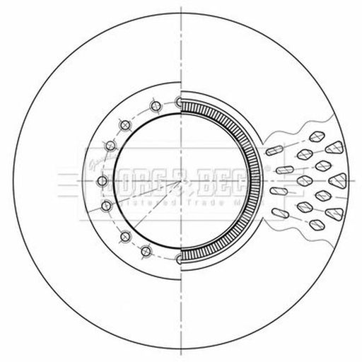 Borg & Beck 2 x Vented Front Brake Discs BBD32605