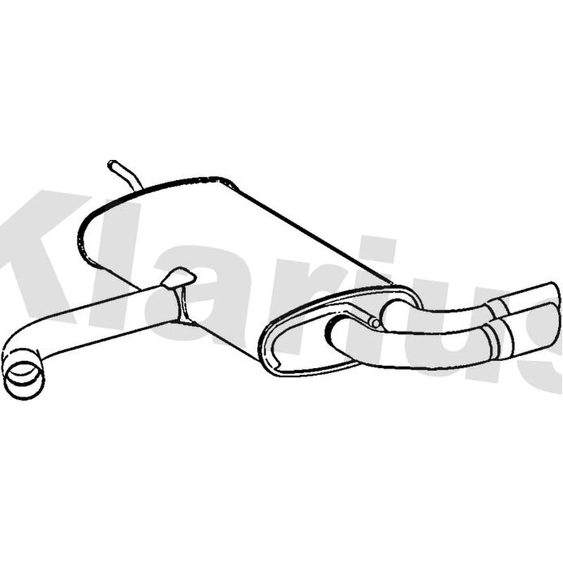 Klarius Box With Tail Pipe Rear VW950M