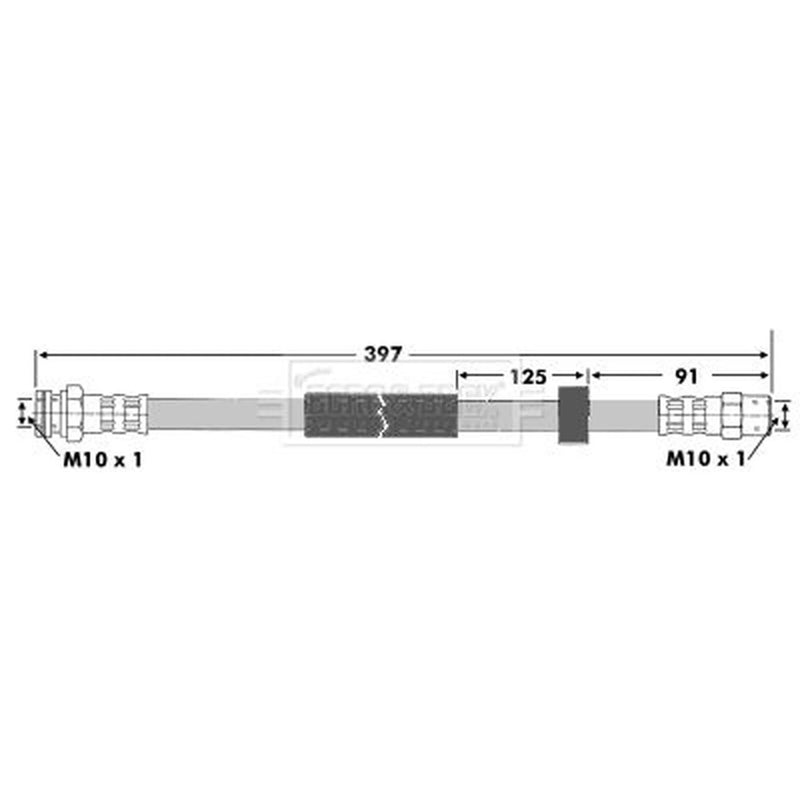 Borg & Beck Brake Hydraulic Hose Line Left BBH6711