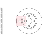Apec 2 x Vented Front Brake Discs DSK822