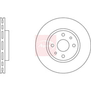 Apec 2 x Vented Front Brake Discs DSK822
