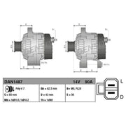 Denso Car Alternator 12V DAN1487
