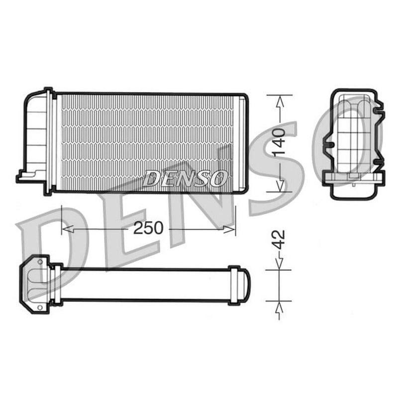 Denso Heater Matrix Core Heat Exchanger DRR09002