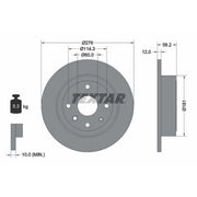Textar 2 x Solid Rear Brake Discs 92225103