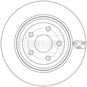 Borg & Beck 2 x Vented Rear Brake Discs BBD6140S