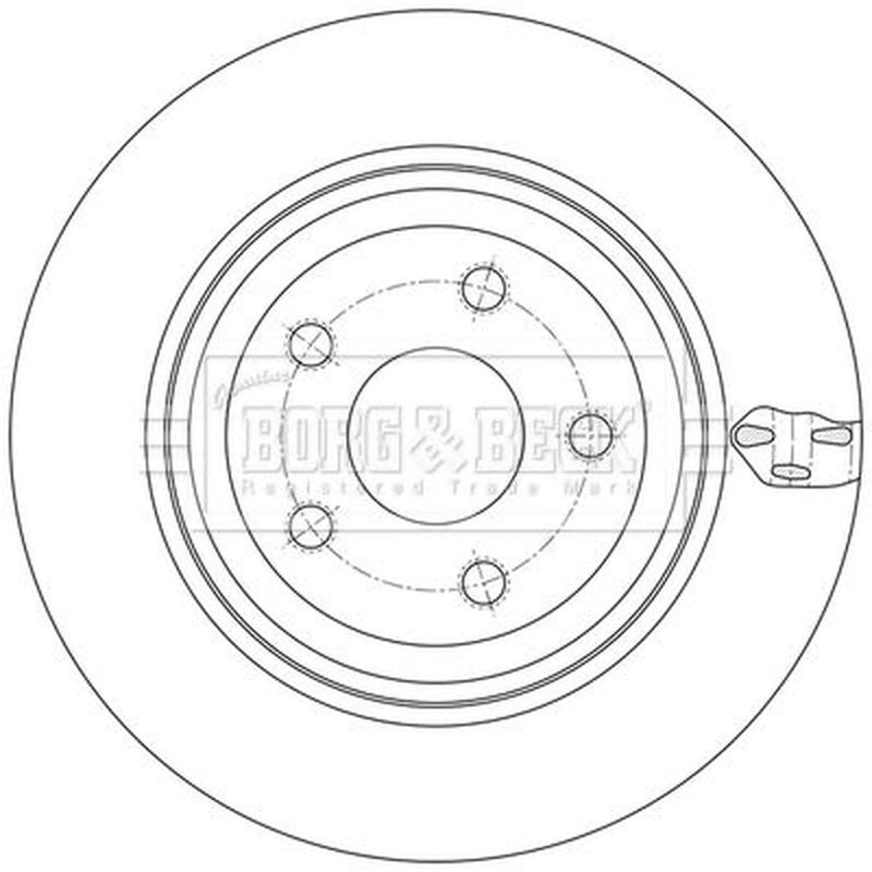 Borg & Beck 2 x Vented Rear Brake Discs BBD6140S