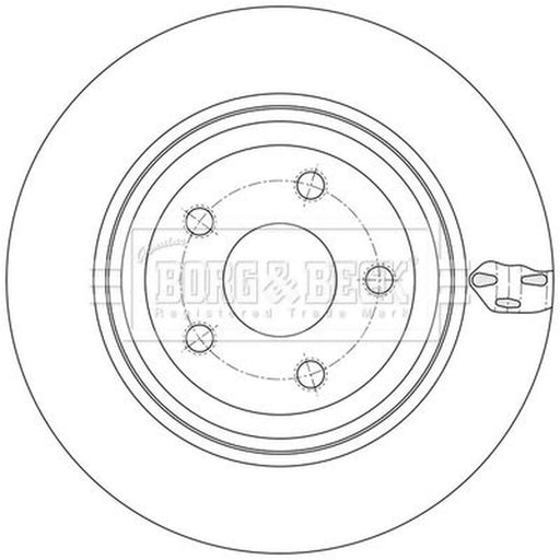 Borg & Beck 2 x Vented Rear Brake Discs BBD6140S