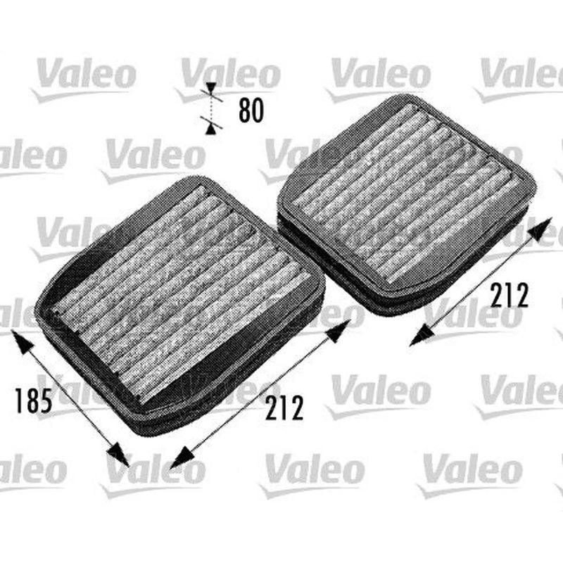 Valeo 2 x Cabin Air Filter (Pollen Filter) 698740