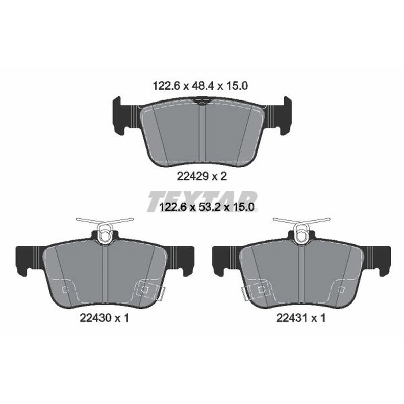 Textar Rear Brake Pad Set 2242901
