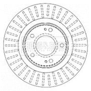 Borg & Beck 2 x Vented Front Brake Discs BBD4481