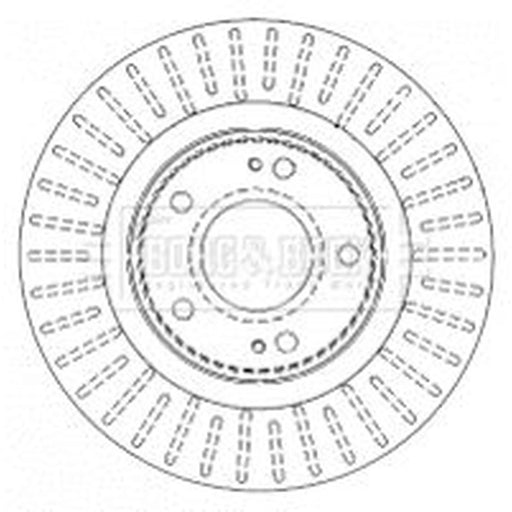Borg & Beck 2 x Vented Front Brake Discs BBD4481