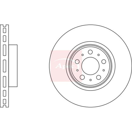 Apec 2 x Vented Front Brake Discs DSK3261